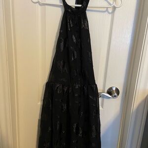H&M Black and Silver Backless Dress